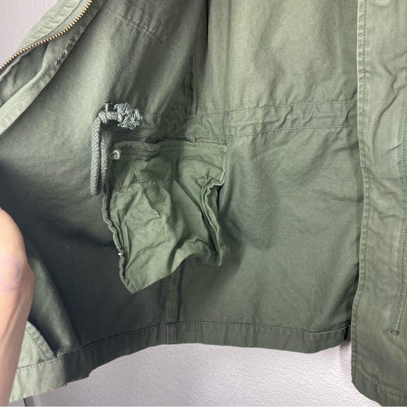 BDG Urban Outfitters Boho Vest Studded Army Green M Distressed Cotton Oversize - Picture 14 of 16